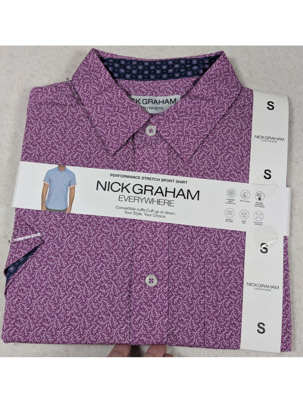Nick Graham - Everywhere - Men's - Short Sleeve Stretch T-Shirt - Purple- Size S